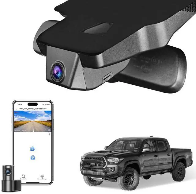 Main image of 4K Front & 2K Rear 2 Channel HDR Dash Cam, Dual STARVIS 2 IMX678 IMX675, Custom Fit for Toyota Tacoma 2018-2023, Limited TRD Sport Off-Road Pro SR5 SR etc, 5GHz WiFi, GPS, 128GB Card