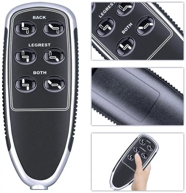 Alt view image 2 of 5 - HZIME New Replacement Remote Control Compatible for La-Z-boy Lift Recliner Chair Model 11850U-07 Part #10.00035 REV Power Remote Handset