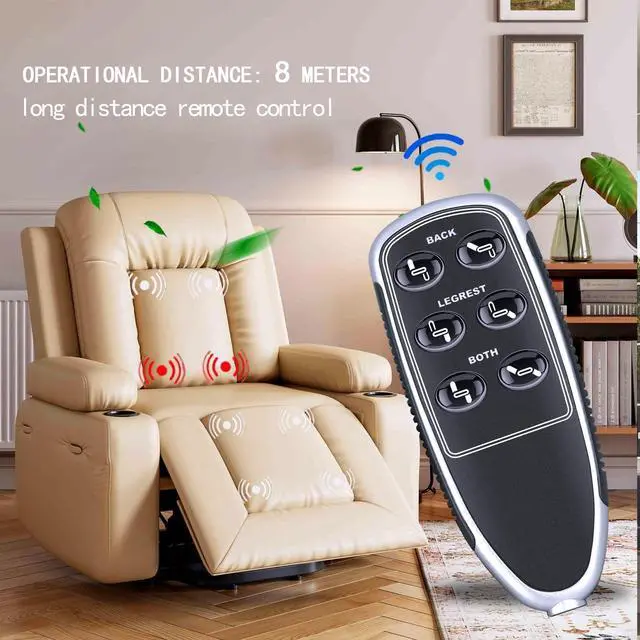 Alt view image 3 of 5 - HZIME New Replacement Remote Control Compatible for La-Z-boy Lift Recliner Chair Model 11850U-07 Part #10.00035 REV Power Remote Handset
