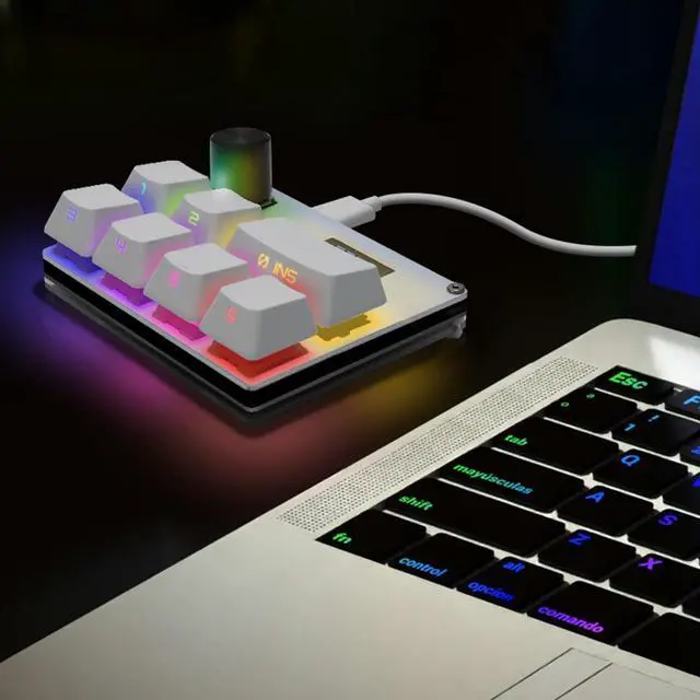 Alt view image 4 of 5 - TZT Copy Paste Keyboard 7-Key Custom Gaming Keyboard Magnetic Switches 0.01mm Accuracy with Knob and Screen, Plug-and-Play, Copy Paste