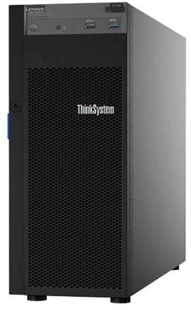 Main image of Lenovo ThinkSystem ST250 Tower Server Including Intel Xeon 3.3GHz CPU, 32GB DDR4 2666MHz RAM, 8TB HDD Storage, JBOD RAID