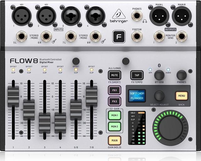 Behringer FLOW 8 8-Input Digital Mixer with Bluetooth Audio and