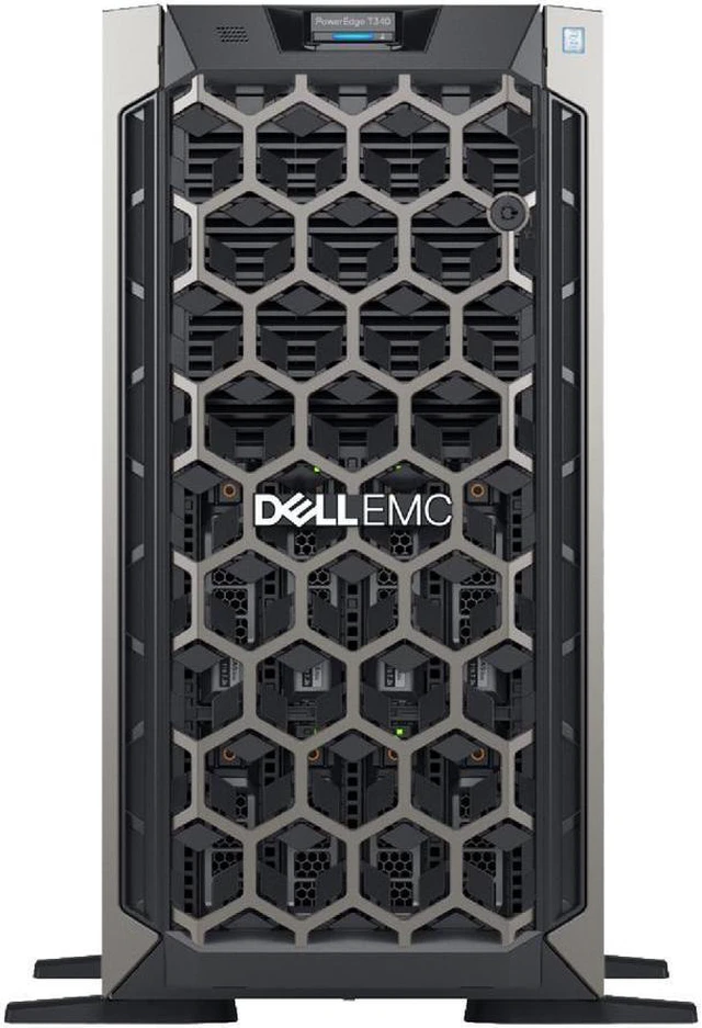 Main image of Dell PowerEdge T340 Tower Server Bundle with 16GB USB Flash Drive, Intel Xeon E-2124, Quad-Core, 8GB DDR4, 2TB SSD, iDRAC9, RAID, Single PSU