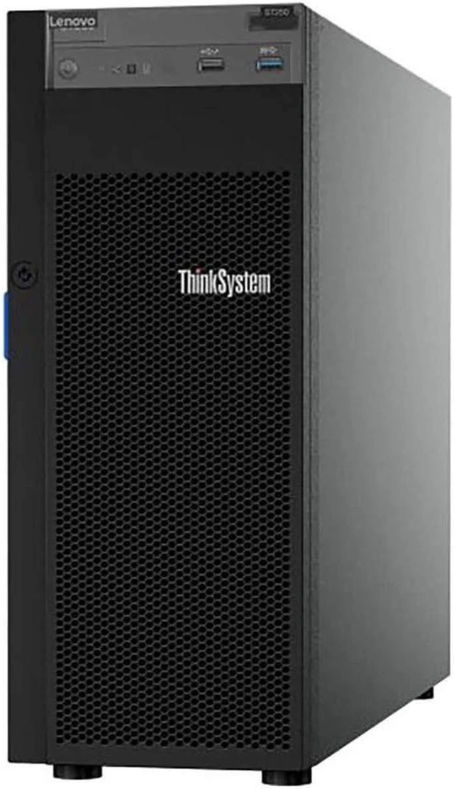 Main image of Lenovo ThinkSystem ST250 Mini Tower Server with Intel Xeon E-2124 Quad-Core CPU, 32GB DDR4, 8TB HDD, RAID