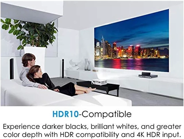 Alt view image 2 of 5 - Optoma GT1090HDR Short Optoma GT1090HDR Short Throw Laser Gaming Projector | 4K HDR Input | Lamp-Free Reliable Operation 30,000 Hours | Bright 4,200 lumens for Day and Night | HDR + HLG Compatible