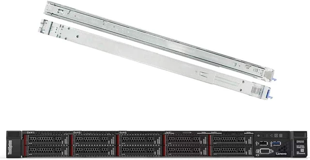 Main image of Lenovo ThinkSystem SR250 Rack Server Bundle with Rail Kit, Intel Xeon E-2136 6-Core 3.3GHz, 64GB DDR4, 4TB SSD, RAID