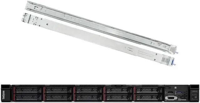 Alt view image 4 of 8 - Lenovo ThinkSystem SR630 Rack Server Bundle with Rail Kit, 2 x Intel Xeon Silver 4110 8-Core 2.10GHz, 32GB DDR4, 2TB SSD, RAID