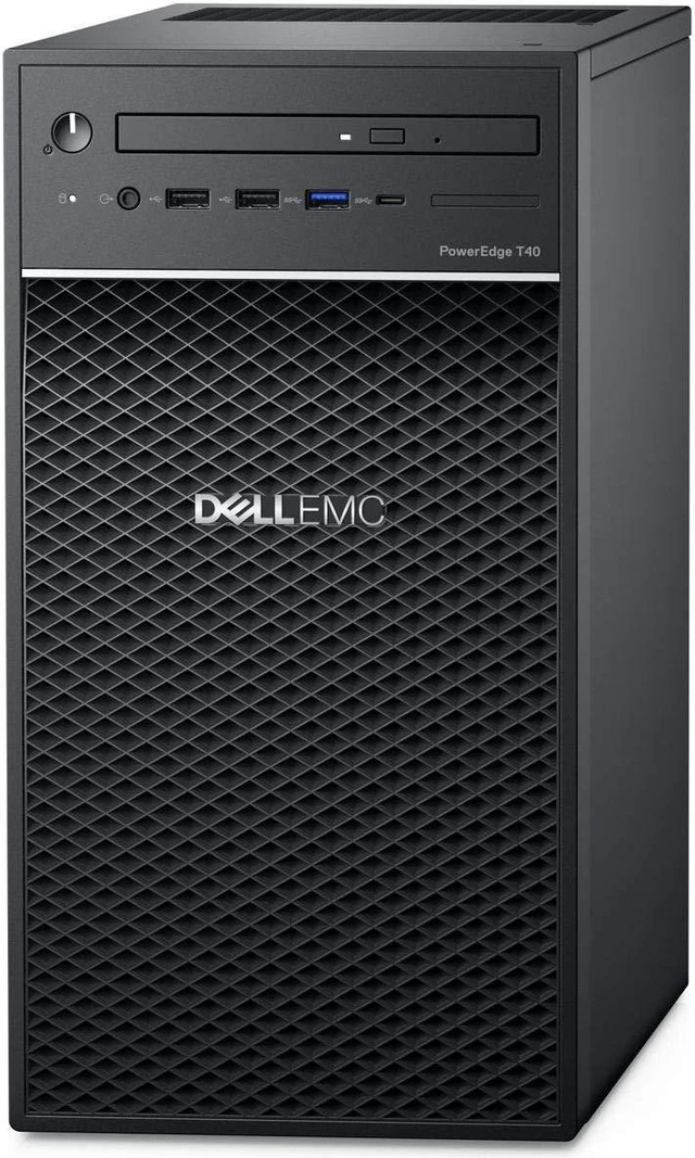 Alt view image 2 of 6 - Dell PowerEdge T40 Tower Server - Intel Xeon E-2224G Quad-Core Processor up to 4.7 GHz, 32GB DDR4 Memory, 2TB (RAID 1) SATA Hard Drive, Intel UHD Graphics P630, DVD Burner, No Operating System