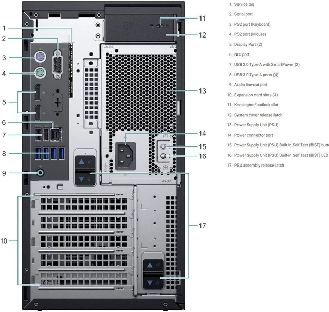 Alt view image 4 of 6 - Dell PowerEdge T40 Tower Server - Intel Xeon E-2224G Quad-Core Processor up to 4.7 GHz, 32GB DDR4 Memory, 2TB (RAID 1) SATA Hard Drive, Intel UHD Graphics P630, DVD Burner, No Operating System