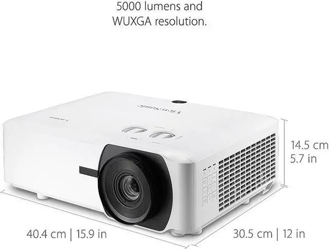 Alt view image 3 of 5 - ViewSonic LS850WU 5000 Lumens WUXGA Networkable Laser Projector with One-Wire HDBT 1.6x Optical Zoom Vertical Horizontal Keystone and Lens Shift