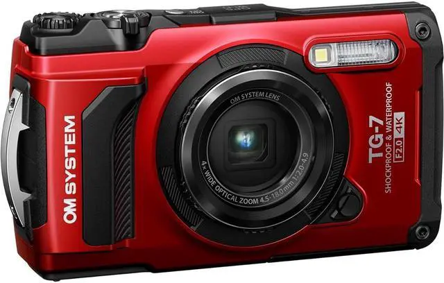 Alt view image 4 of 4 - OM System Tough TG-7 (Red): 4K Video Recording in Underwater and Rugged Adventure Camera , and Featuring with Advanced Shooting Modes and Built-in GPS.