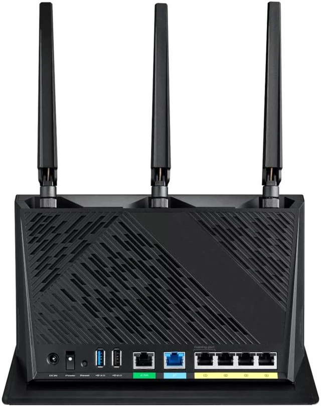 Alt view image 3 of 7 - ASUS RT-AX86U Pro (AX5700) Dual Band WiFi 6 Extendable Gaming Router, 2.5G Port, Gaming Port, Mobile Game Mode, Port Forwarding, Subscription-Free Network Security, VPN, AiMesh Compatible