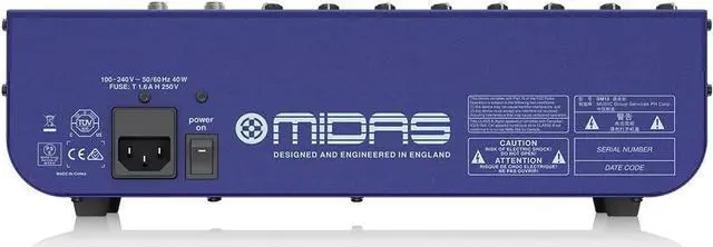 Alt view image 4 of 4 - Midas DM12 12 Input Analogue Live and Studio Mixer with Midas Microphone Preamplifiers