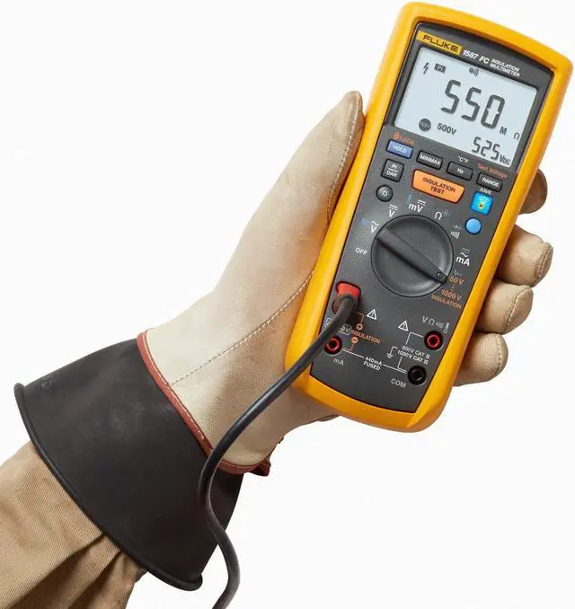 Alt view image 2 of 7 - Fluke 1587 FC 2-in-1 Insulation Multimeter, True-RMS, Selectable Insulation Test Voltages Up To 1000 V, Pi/DAR Timed Ratio Tests, Measures Frequency, Includes Low-Pass Filter For Motor Drive VFD