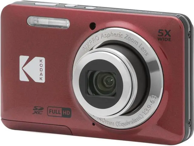 Alt view image 2 of 19 - Kodak PIXPRO FZ55 Friendly Zoom Digital Camera, Red #FZ55-RD