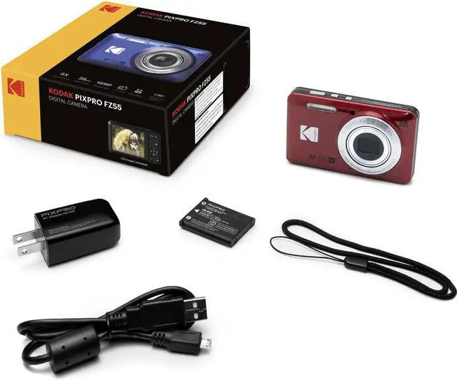 Alt view image 4 of 19 - Kodak PIXPRO FZ55 Friendly Zoom Digital Camera, Red #FZ55-RD