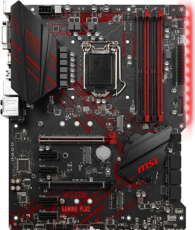 Alt view image 2 of 6 - MSI MPG Z390 Gaming Plus LGA1151 (Intel 8th and 9th Gen) M.2 USB 3.1 Gen 2 DDR4 HDMI DVI CFX ATX Intel Motherboard
