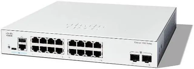 Main image of Cisco Catalyst C1200-16T-2G Ethernet Switch, 16 Ports - Manageable - Gigabit Ethernet - 1000Base-X, 10/100/1000Base-T - 3 Layer Supported