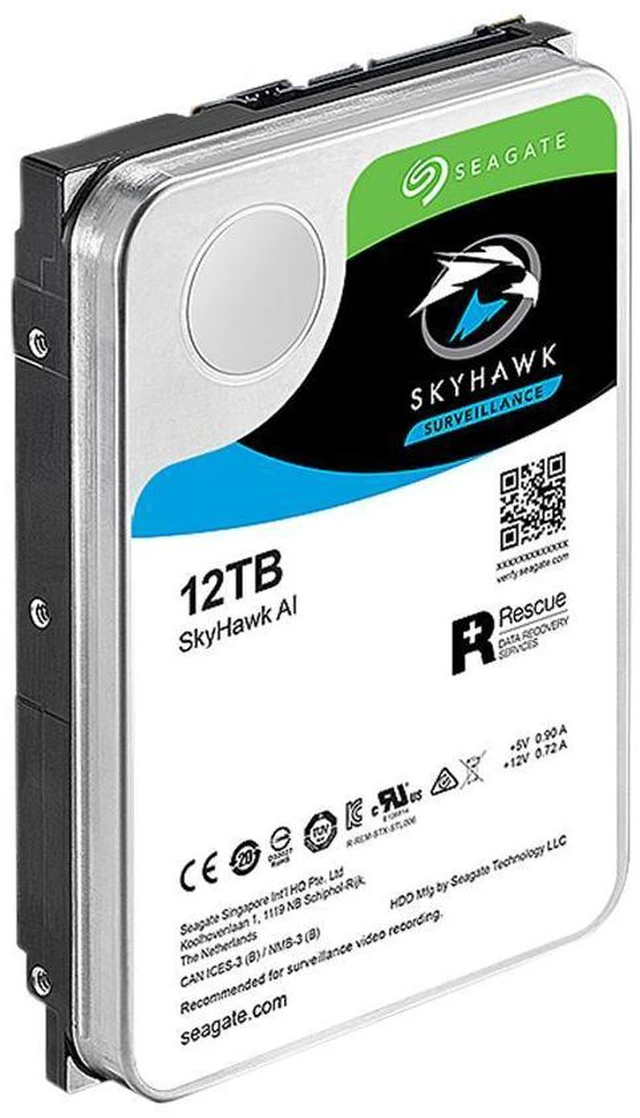 Alt view image 2 of 4 - Seagate SkyHawk AI ST12000VE0008 12TB 7200 RPM 256MB Cache SATA 6.0Gb/s 3.5" Internal Hard Drive Bare Drive - OEM