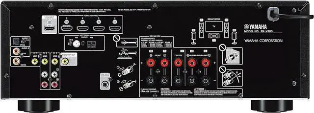 Alt view image 3 of 4 - Yamaha RX-V385 Black 5.1-Channel 4K Ultra HD AV Receiver with Bluetooth