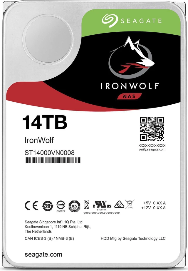 Alt view image 4 of 4 - Seagate IronWolf 14TB NAS Hard Drive 7200 RPM 256MB Cache SATA 6.0Gb/s CMR 3.5" Internal HDD for RAID Network Attached Storage ST14000VN0008