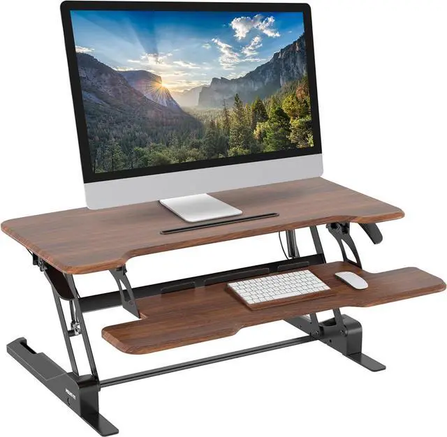 Alt view image 3 of 4 - Mount-It! Standing Desk Converter with 38" Desktop - MI-15006