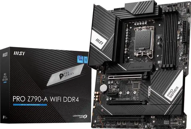 Alt view image 2 of 11 - MSI PRO Z790-A WIFI DDR4 LGA 1700 Intel Z790 SATA 6Gb/s DDR4 ATX Motherboard