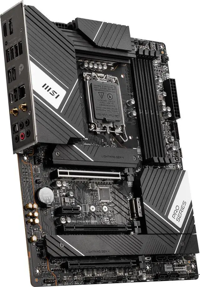 Alt view image 4 of 11 - MSI PRO Z790-A WIFI DDR4 LGA 1700 Intel Z790 SATA 6Gb/s DDR4 ATX Motherboard