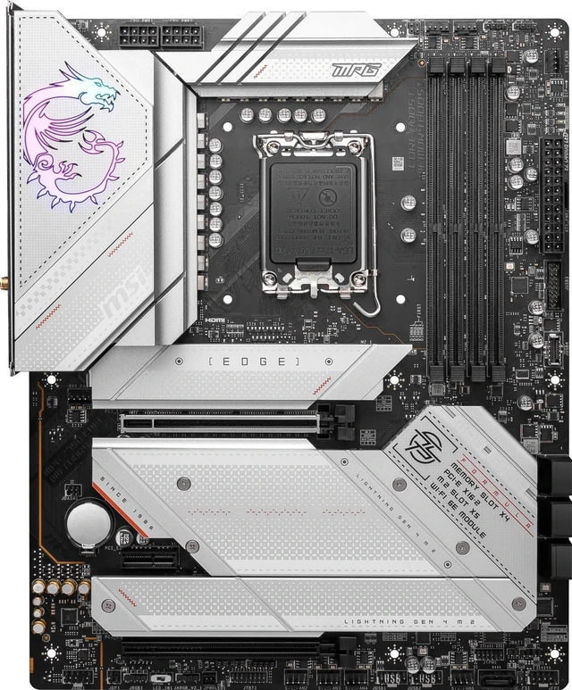 Alt view image 3 of 4 - MSI MPG Z790 EDGE WIFI DDR4 LGA 1700 Intel Z790 SATA 6Gb/s DDR4 ATX Motherboard
