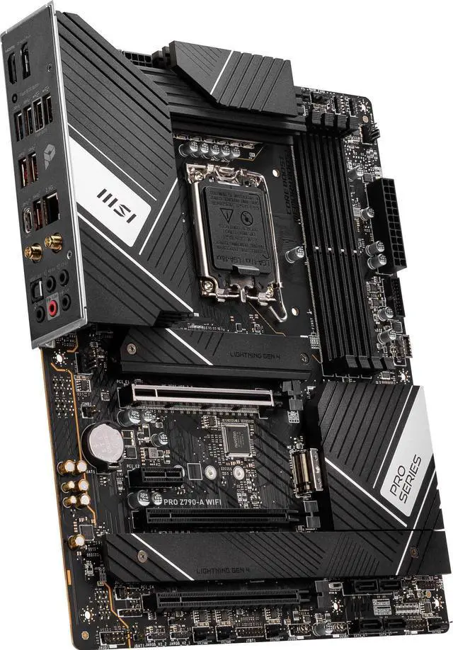 Alt view image 4 of 5 - MSI PRO Z790-A WIFI LGA 1700 Intel Z790 SATA 6Gb/s DDR5 ATX Motherboard