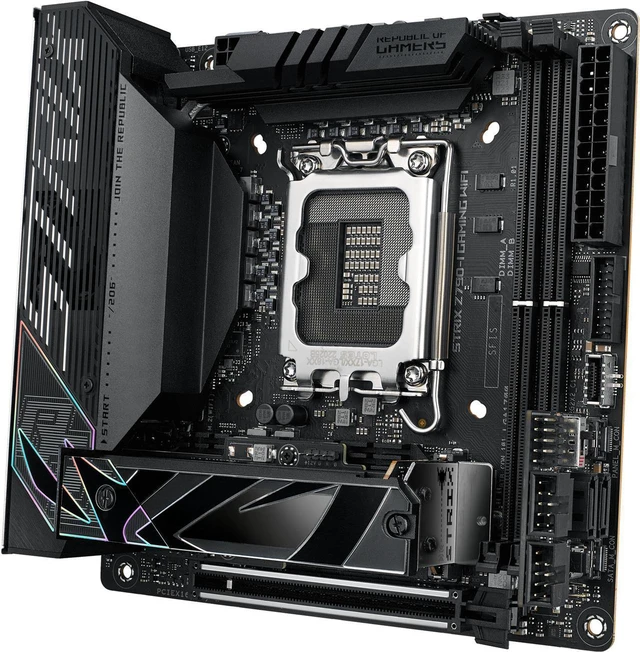 Alt view image 3 of 4 - ASUS ROG Strix Z790-I Gaming WiFi 6E LGA 1700 (Intel 14th & 13th & 12th Gen) mini-ITX gaming motherboard (PCIe 5.0,DDR5,10+1 power stages,Thunderbolt 4,2.5 Gb LAN,USB 3.2 Gen 2x2 front panel Type-C, 2