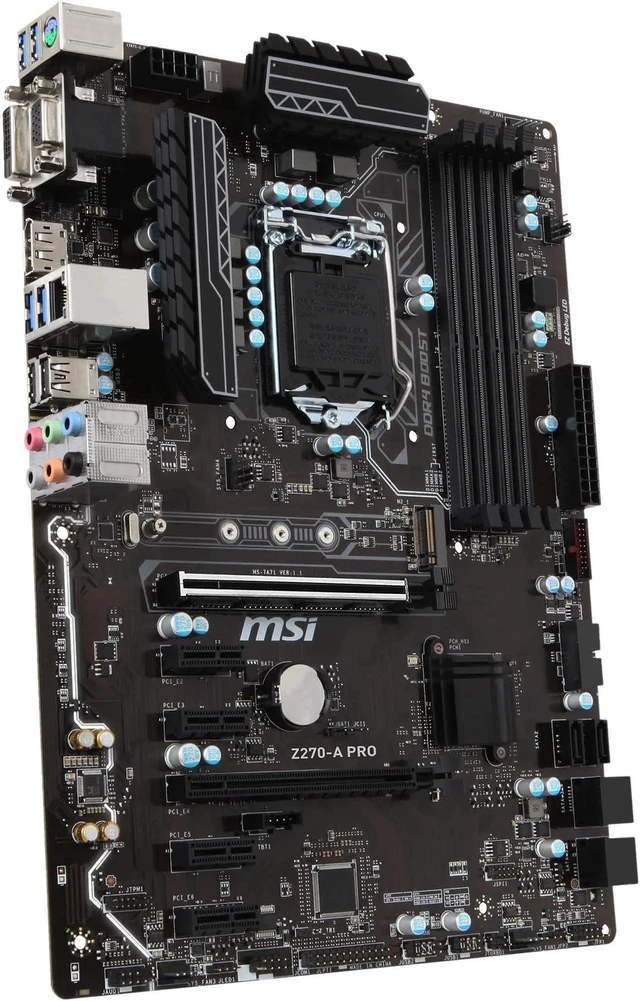 Alt view image 3 of 11 - MSI Z270-A PRO LGA 1151 Intel Z270 USB 3.1 ATX Intel Motherboard