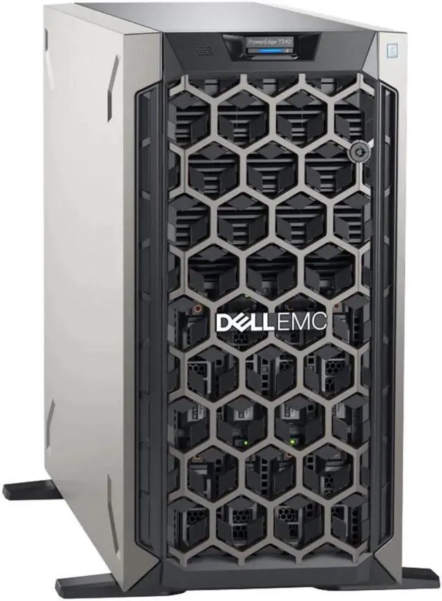 Main image of Dell PowerEdge T340 Tower Server, Windows 2016 Standard OS, Intel Xeon E-2124 Quad-Core 3.3GHz 8MB, 64GB DDR4 RAM, 8TB Storage, RAID, Single PSU