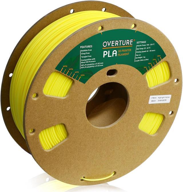 Overture PLA 3D Printer Filament 1.75mm-2pack