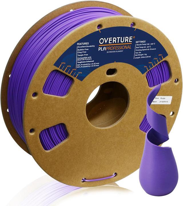 Overture OVERTURE PLA Plus (PLA+) Filament 1.75mm PLA Professional  Toughness Enhanced PLA Roll, Cardboard Spool, Premium PLA 1kg(2.2lbs)