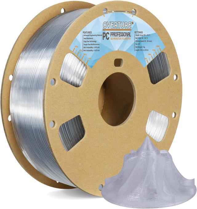 OVERTURE PETG Filament 1.75mm, 3D Printer Filament, 1kg Filament (2.2lbs),  Dimensional Accuracy 99% Probability +/- 0.02 mm, Fit Most FDM Printers