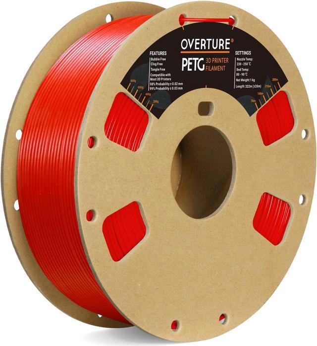 PETG 3D Printer Filament, 1kg(2.2lbs) Spool PETG Filament 3D Printing  Filament, 1.75mm Dimensional 3D Printer Filament, Fit Most FDM Printer, 1  Pack