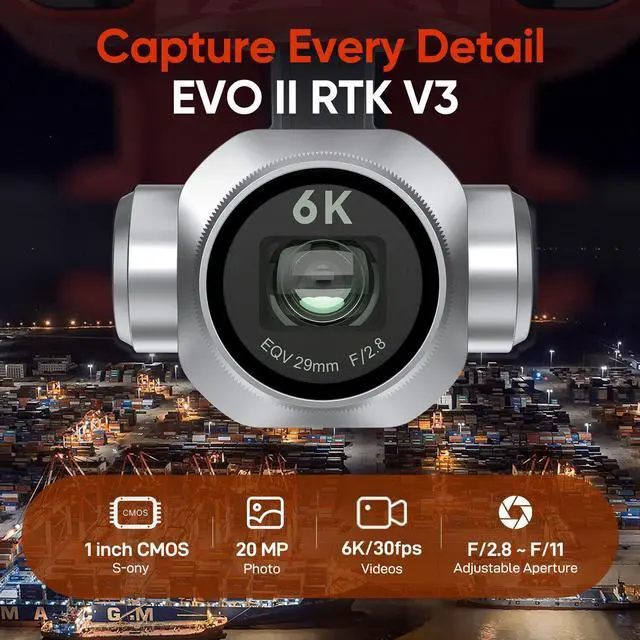 Alt view image 3 of 7 - Autel Robotics EVO II Pro RTK V3 Drone Rugged Bundle 20MP Photo& 6K/30fps Video Professional Surveying & Mapping Drone In Stock