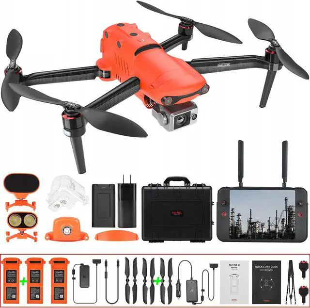 Main image of Autel Robotics Drone EVO II Dual 640T Enterprise V3, Drone with 640x512 Thermal Imaging with 0.8" RYYB CMOS 8K Sensor, 10+Temperature Measurement Modes, 15KM HD Video Transmission, 42Mins Flight Time