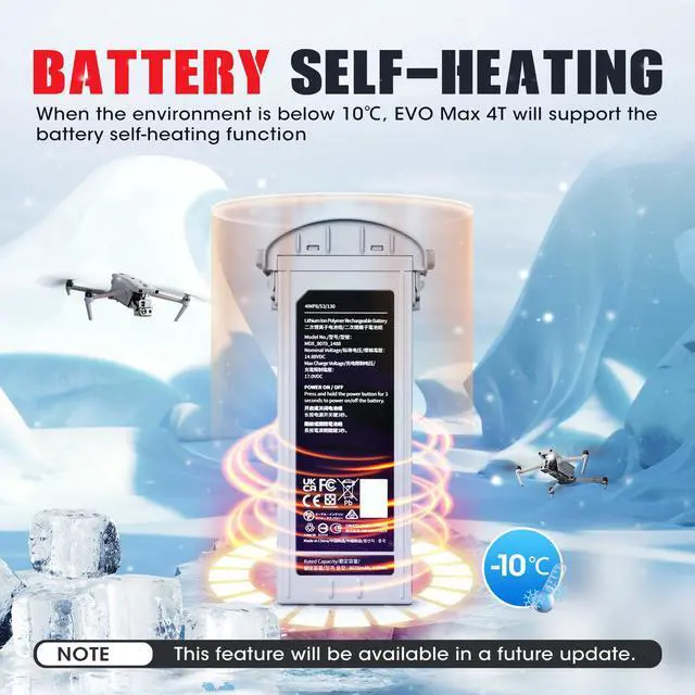 Alt view image 5 of 7 - Autel Robotics EVO Max Series Original Battery 8070mAh 14.88V LiPo 4S Battery 120wh Energy -20ºC to 45ºC Charging Temperature