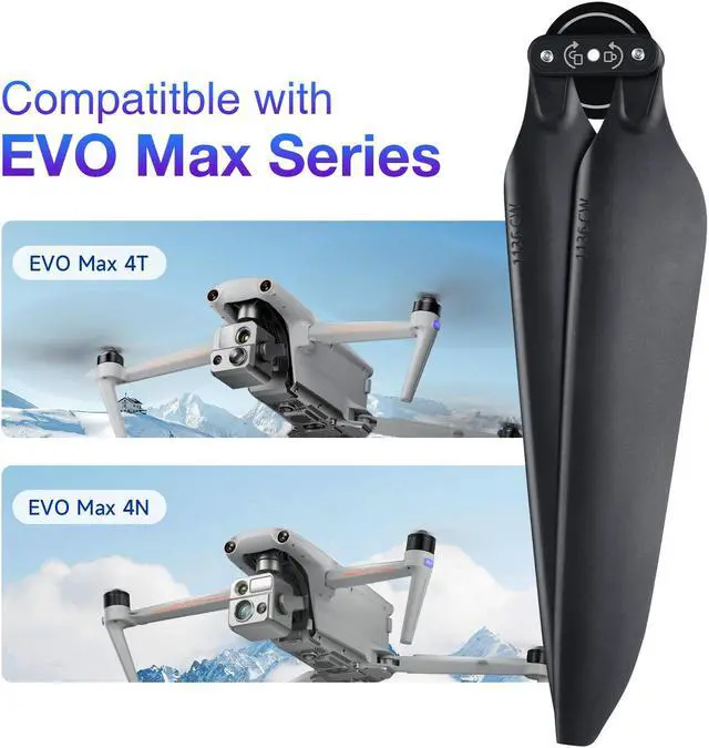 Alt view image 2 of 7 - Autel EVO Max 4T Propeller Original Quadcopter Propeller Quick-Release Foldable Design Drone Accessories