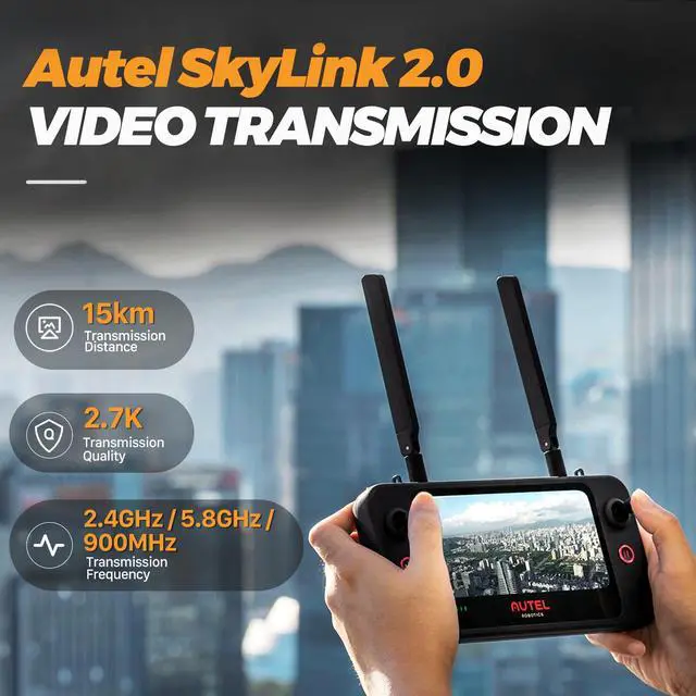 Alt view image 6 of 7 - Autel Robotics EVO II Pro V3 Rugged Bundle (Orange) 6K HD Video Smart Controller Son-y 1" CMOS &12-Bit Image 6K HDR Video, Moonlight Algorithm 2.0 (ISO 44000) 40 Minutes, 15KM Transmission