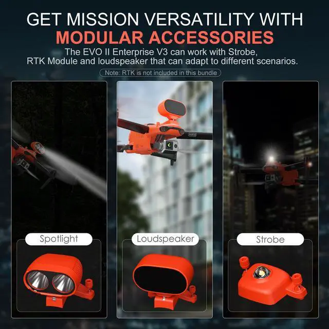 Alt view image 5 of 7 - Autel Robotics Drone EVO II Dual 640T Enterprise V3, Drone with 640x512 Thermal Imaging with 0.8" RYYB CMOS 8K Sensor, 10+Temperature Measurement Modes, 15KM HD Video Transmission, 42Mins Flight Time