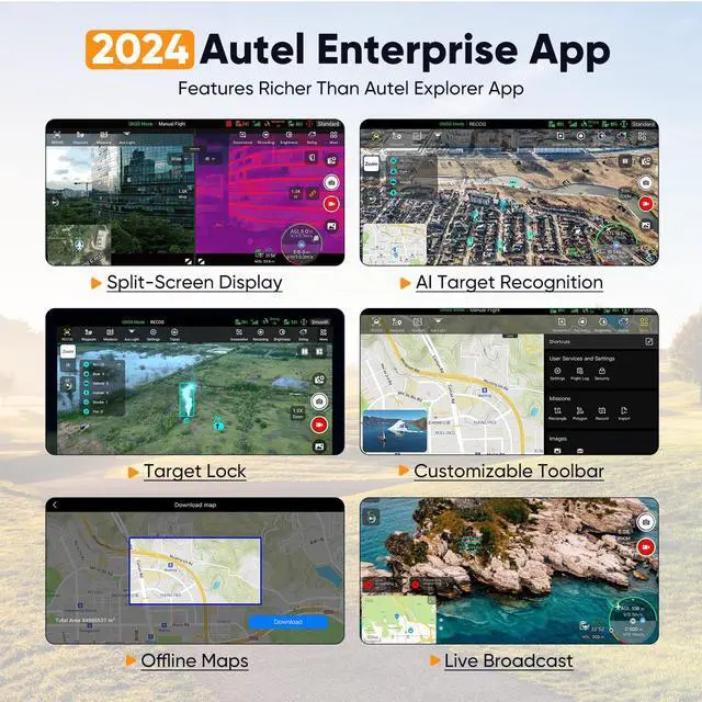 Alt view image 4 of 6 - Autel Robotics  EVO Lite 6K Bundle Edition Enterprise Infrared Thermal-imaging Camera 16x Zoom Professional Flight Software Equipped