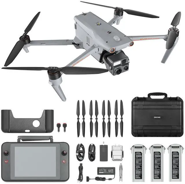 Main image of Autel Robotics EVO MAX 4T Visiable/Zoom/Thermal/L-aser 4 Cameras in One Drone 50MP&1/1.28" CMOS 8K Camera 1-160x Super Zoom 640×512 Thermal Resolution 16.43737 ft L-aser Range A-Mesh 1.0