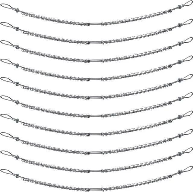 Main image of JAVIKA 200 PSI 1/8inch X 28inch Hose Safety Whip Check Cable, Safety Cable, for Hose to Hose Restraint, Hose Fitting Connection, Safety Check, Hydraulic, Pressure (10 Pack)