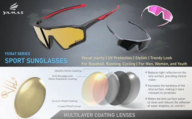 Alt view image 6 of 7 - Sport Sunglasses for Mens Womens, Lightweight Frame, Non-Slip Nose Pads for Hiking, and Running, UV400 Protection-Smoke Gray Color