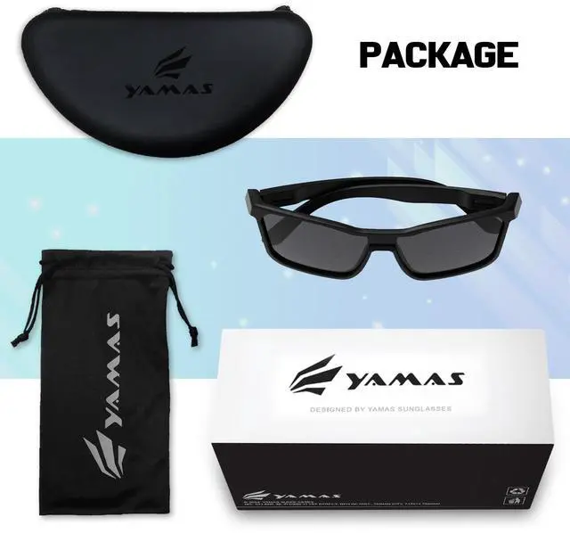 Alt view image 5 of 7 - Sunglasses for Mens Womens, Classic Rectangular Retro Men Sunglass, Sports Sunglasses for Fishing, UV400 Protection-Black Color