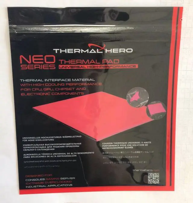 Alt view image 7 of 7 - THERMAL HERO NEO Series Thermal Pad, Size 100 x 100mm, 0.5mm Thikness, High Thermal Conductive, For CPU, GPU and IC Cooling, XBOX, Playstation