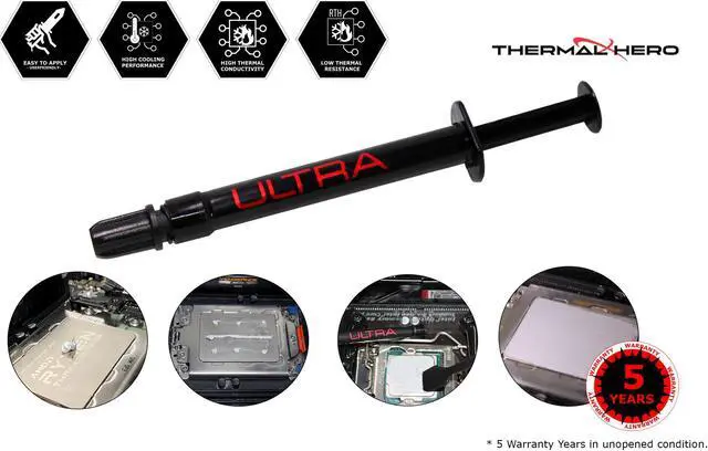 Alt view image 2 of 5 - THERMAL HERO ULTRA Series  Thermal Paste 4g, Ultra High Thermal Conductive, For PC Cooling, Extreme-Overclocking, Gaming, Xbox, Playstation